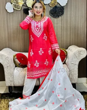 Embroidery Cotton Three Piece