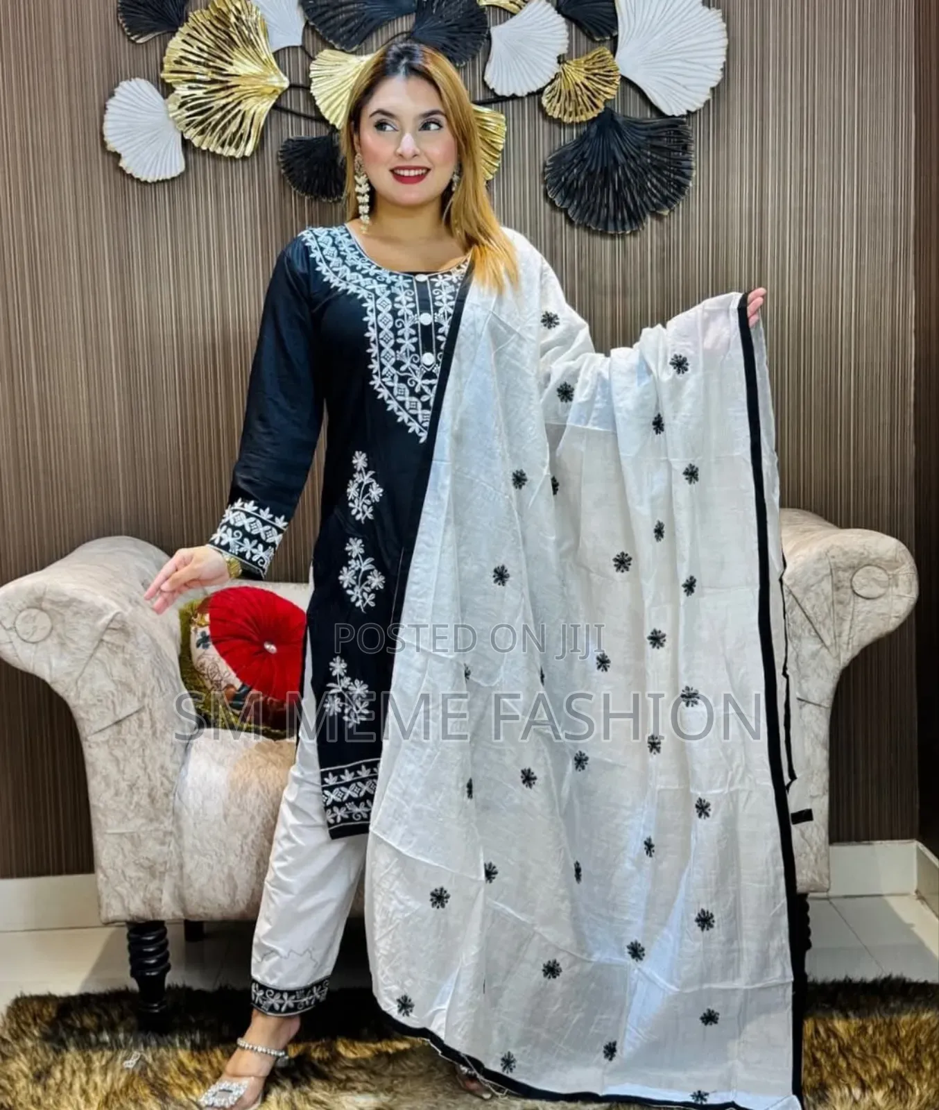 Embroidery Cotton Three Piece