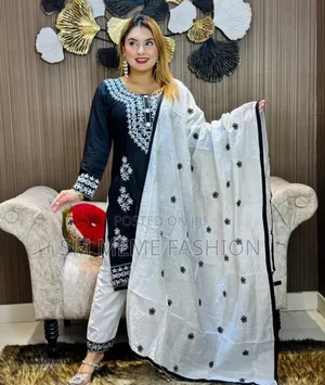 Embroidery Cotton Three Piece