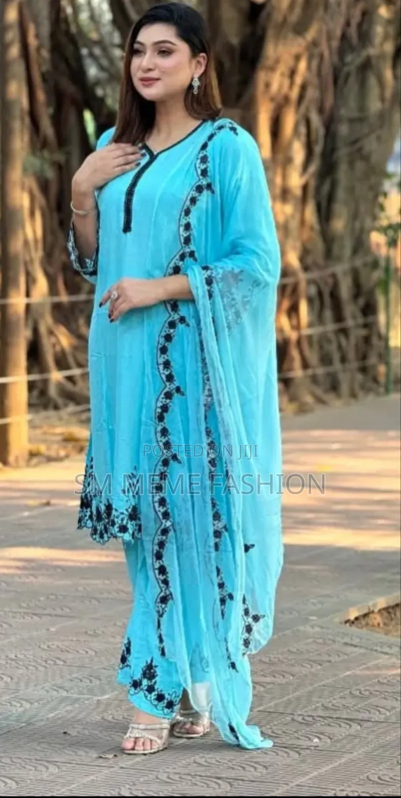 Embroidery Cotton Three Piece