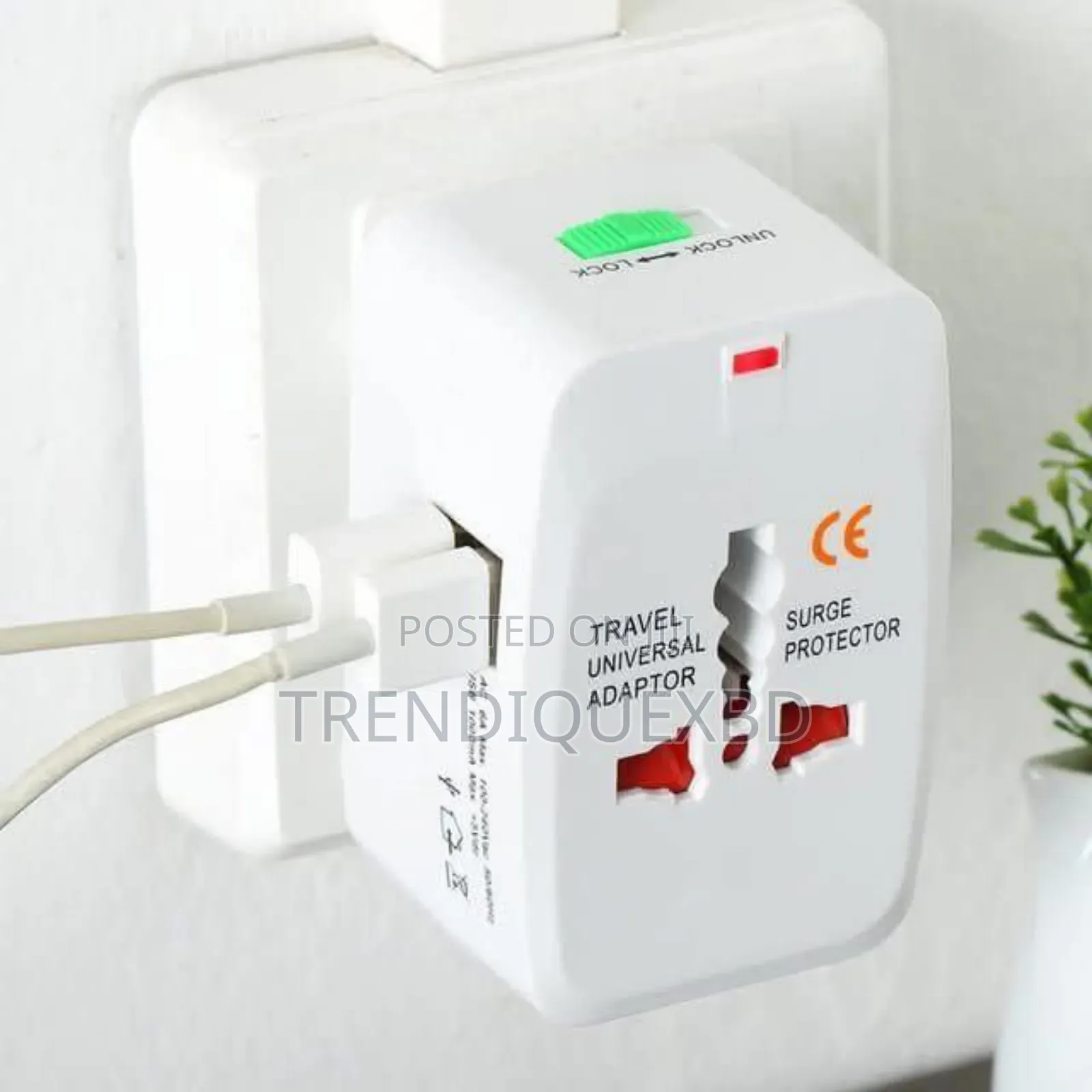 All In One Universal Travel Adapter With Dual Usb Ports