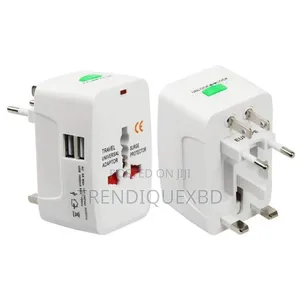 All In One Universal Travel Adapter With Dual Usb Ports