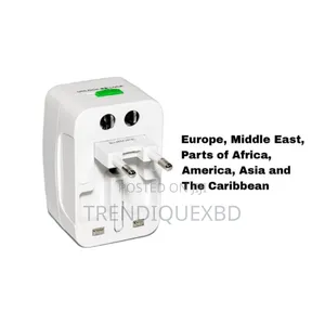 All In One Universal Travel Adapter With Dual Usb Ports