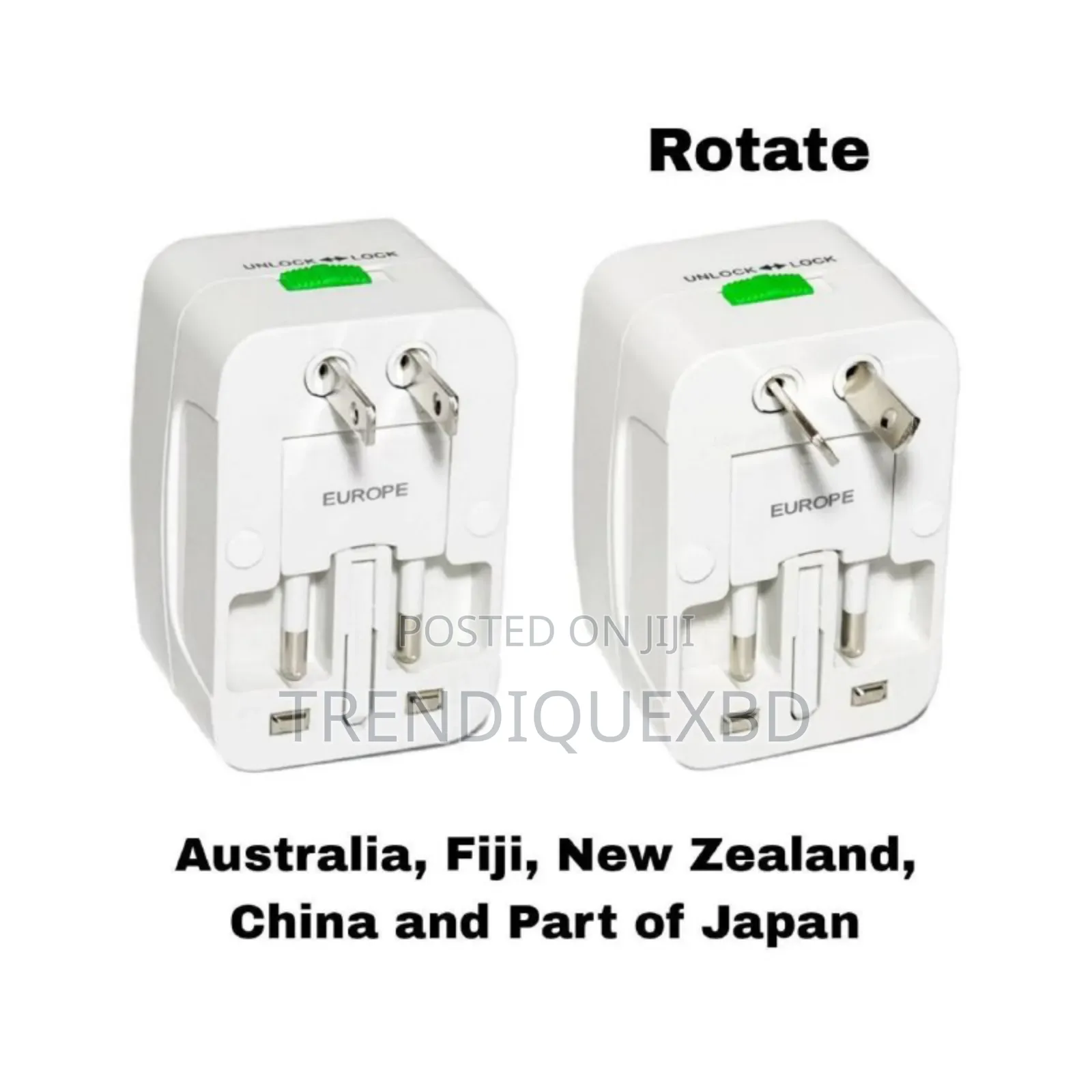 All In One Universal Travel Adapter With Dual Usb Ports