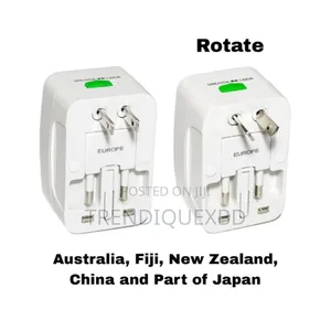 All In One Universal Travel Adapter With Dual Usb Ports