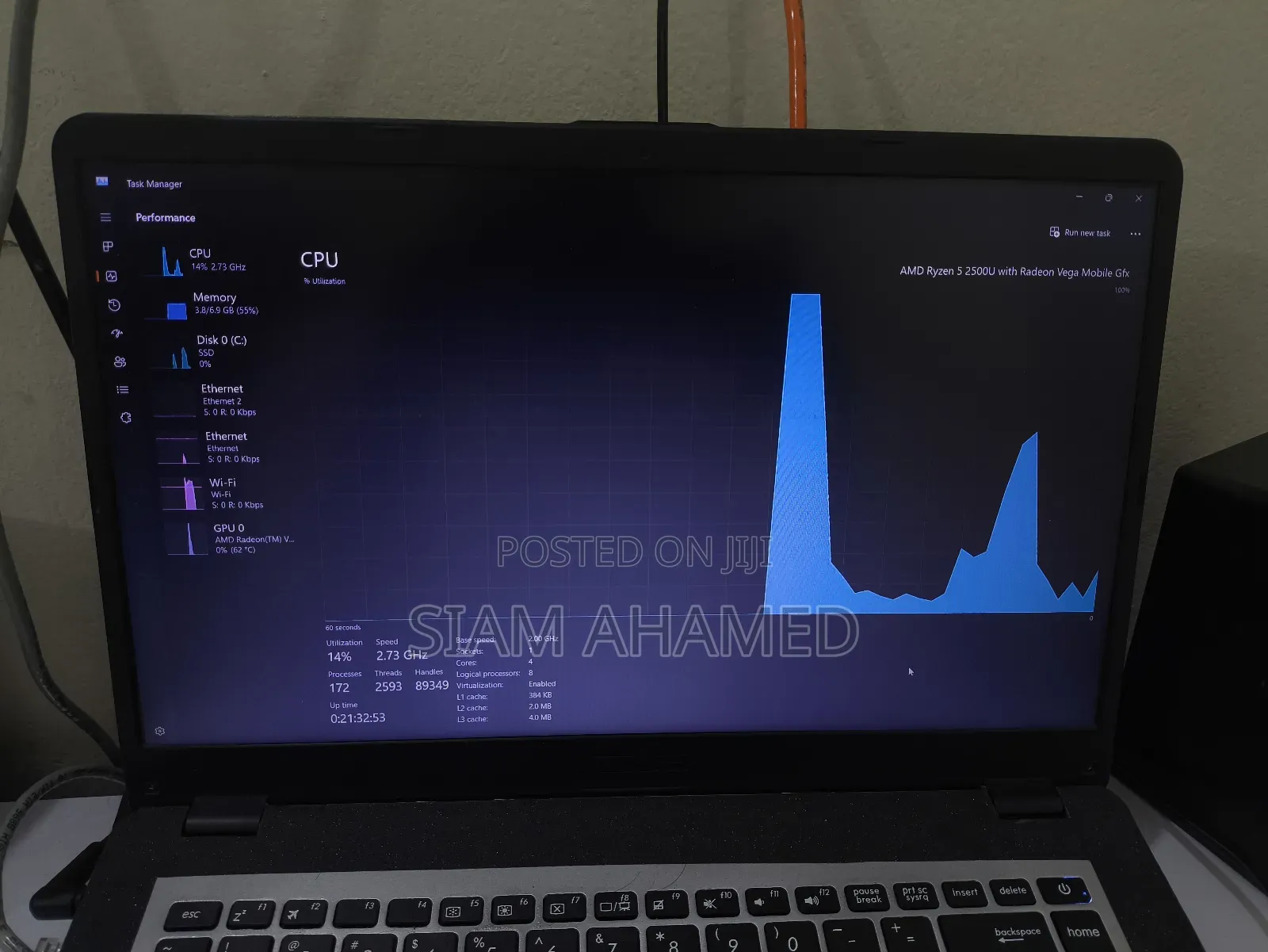 Laptop Asus VivoBook 15 X505BA 8GB AMD Ryzen 5 SSD 128GB