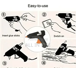 Hot Melt Glue Gun Kit For Quick Repairs With Free 02 Glue Sticks