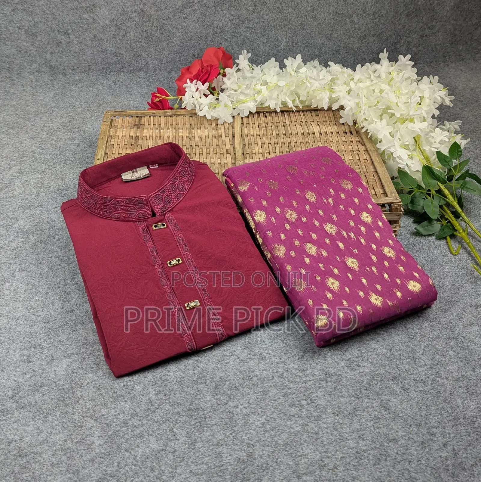 Premium Couple Set (Panjabi, Jamdani Saree)