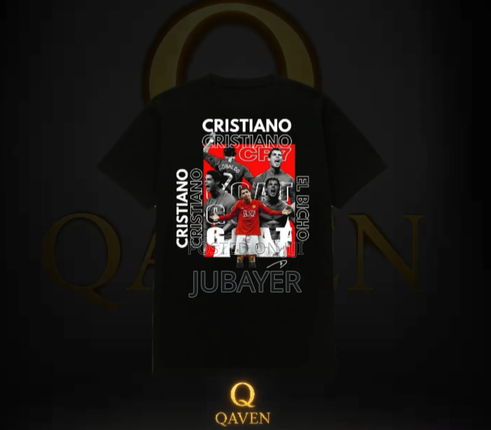 Ronaldo Edition Premium Black T-Shirt | Free Gift | Limited Stock”