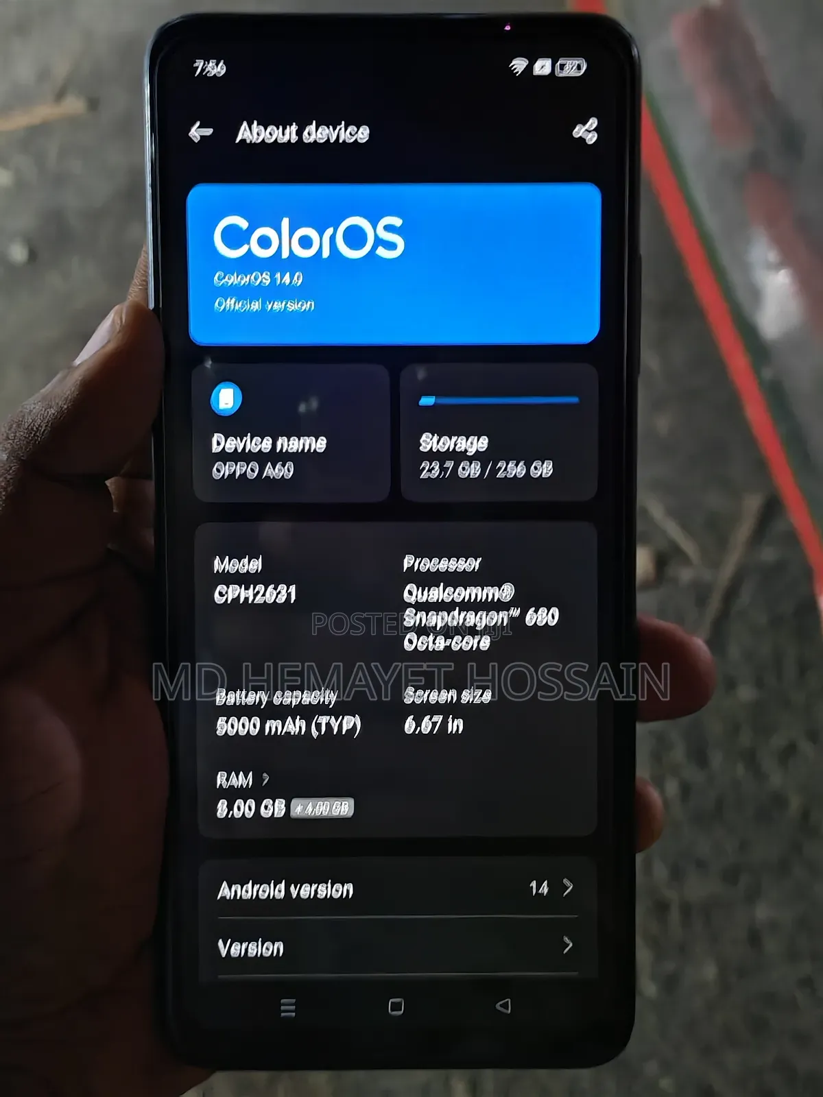 Oppo A60 256 GB Black