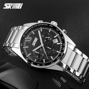 Photo - Skmei 9096 Stainless Steel Quartz Analog Male Clock Brand Men Watch