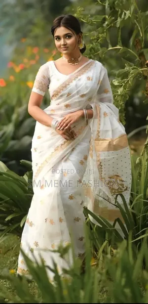 Afsan Print Saree With Blouse Piece