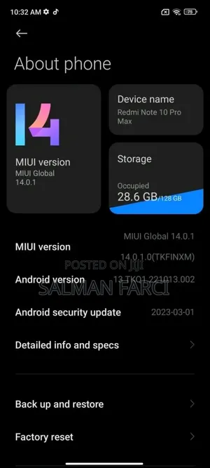 Xiaomi Redmi Note 10 Pro Max 128 GB Black