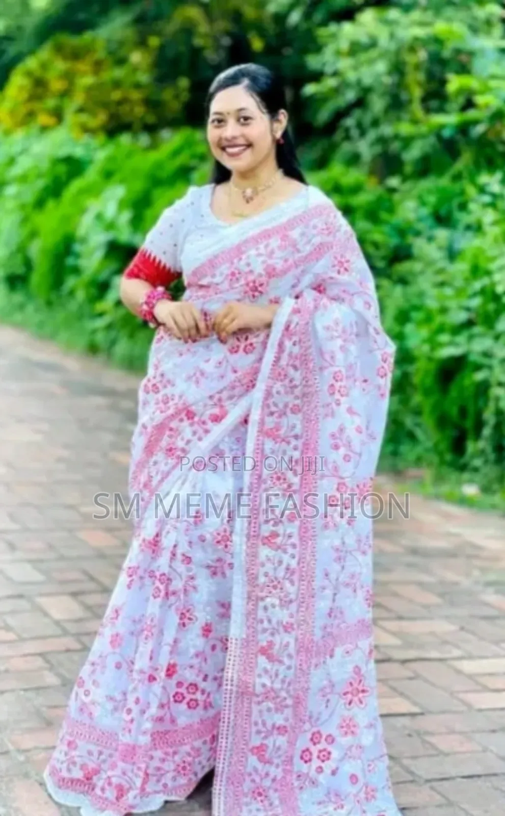 Half Silk Print Sharee