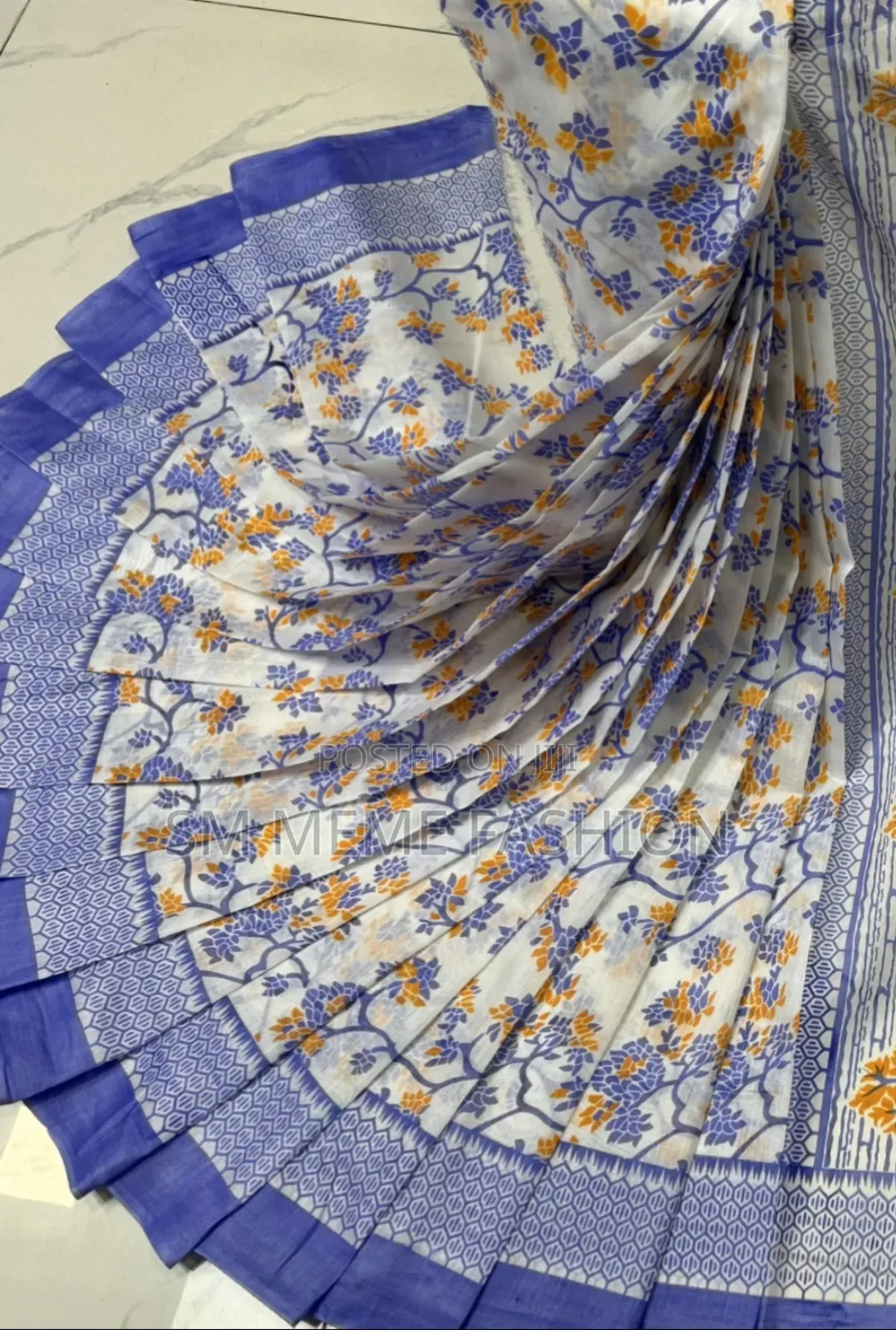 Half Silk Print Sharee