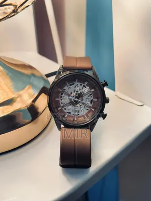 Stylish Magmatic Skeleton Watch  | Brown Strap | Premium Look