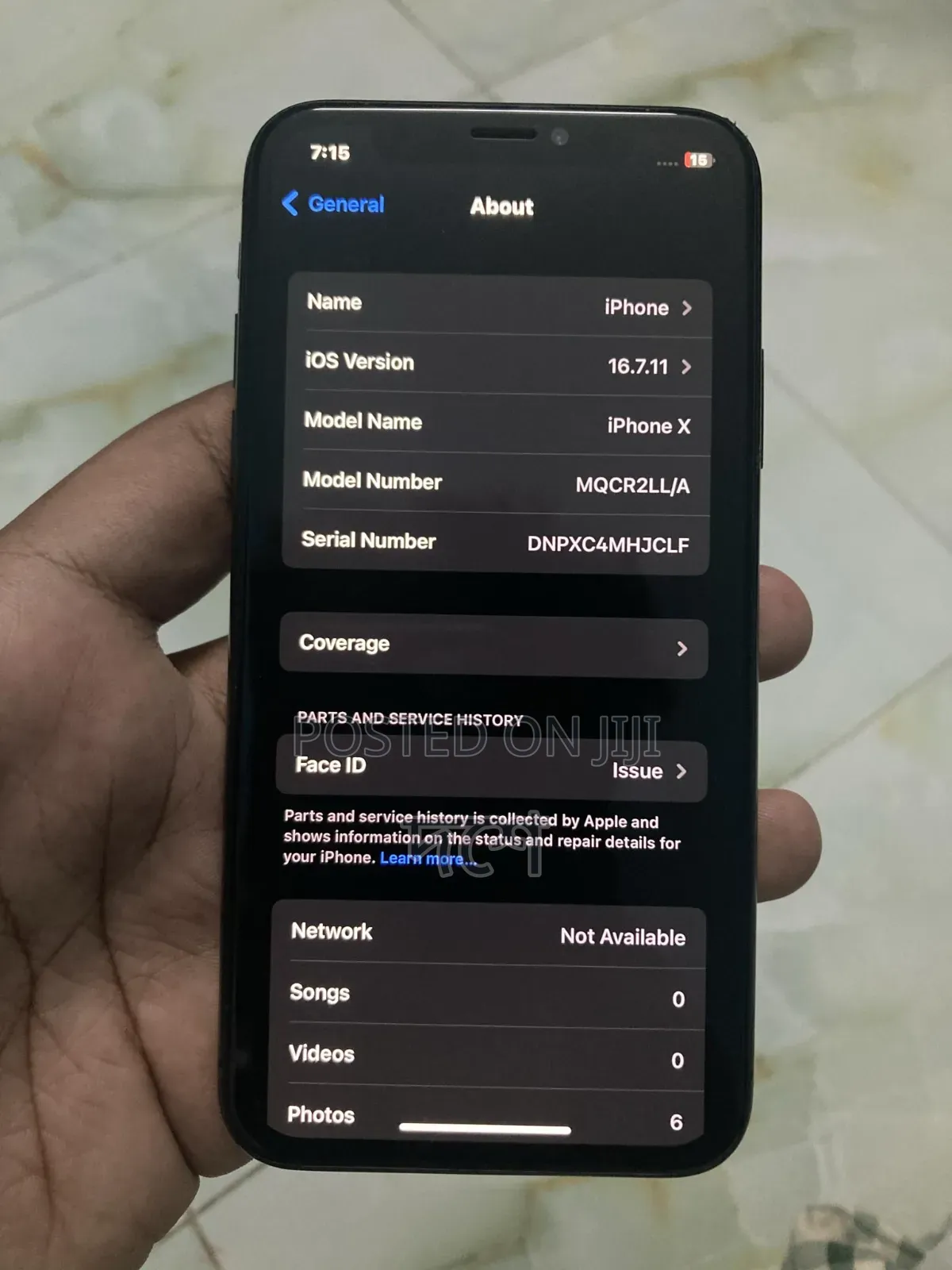 Apple iPhone X 64 GB Black