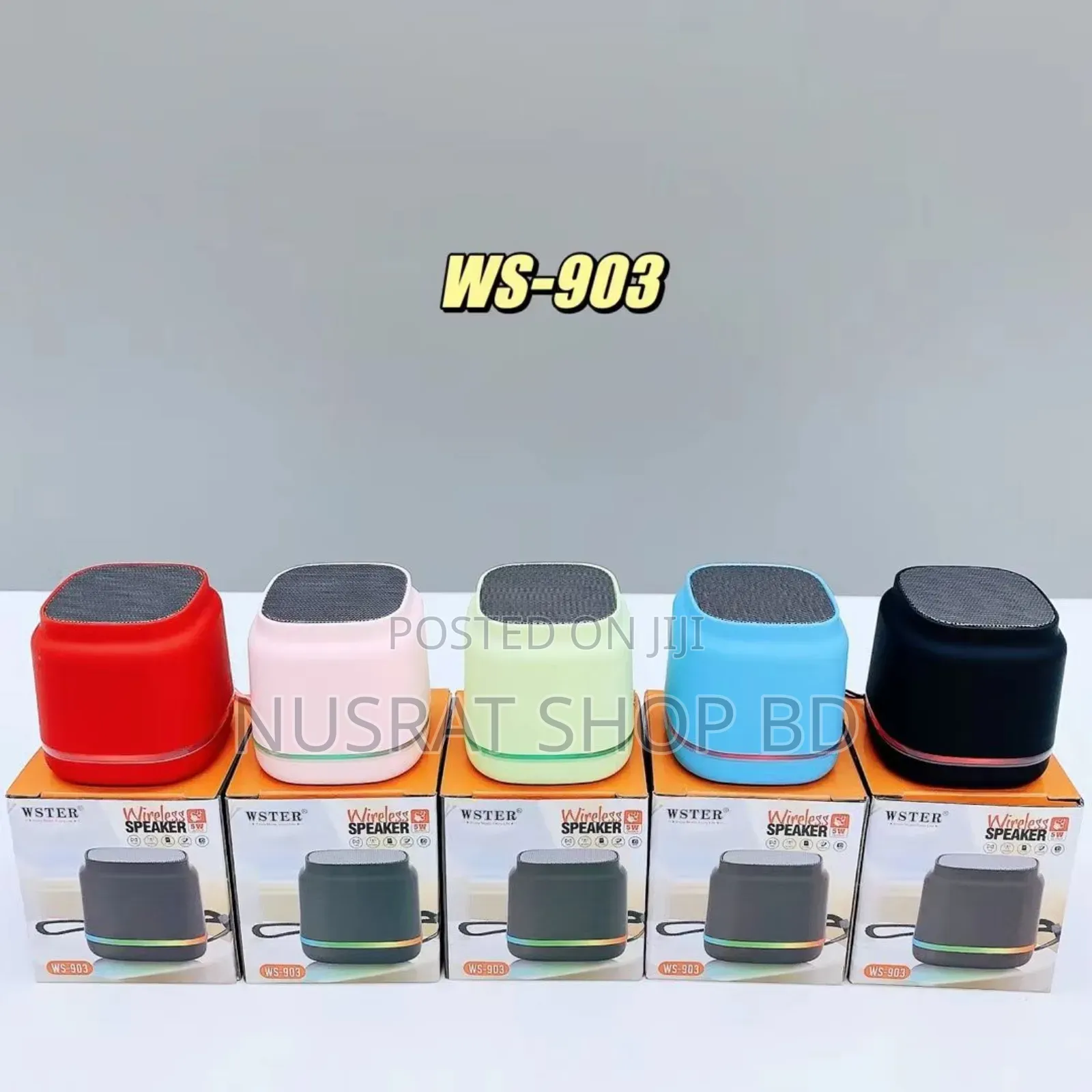 Wster Ws-903 Colorful Lighting Mini Wireless Speaker
Code : 10559