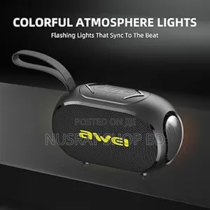 Photo - Awei Ka1 TWS Bluetooth Speaker Ipx5 360° Full Surround 
Code : 8700
