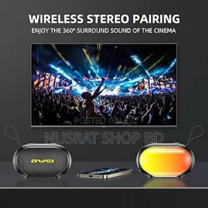 Awei Ka1 TWS Bluetooth Speaker Ipx5 360° Full Surround 
Code : 8700