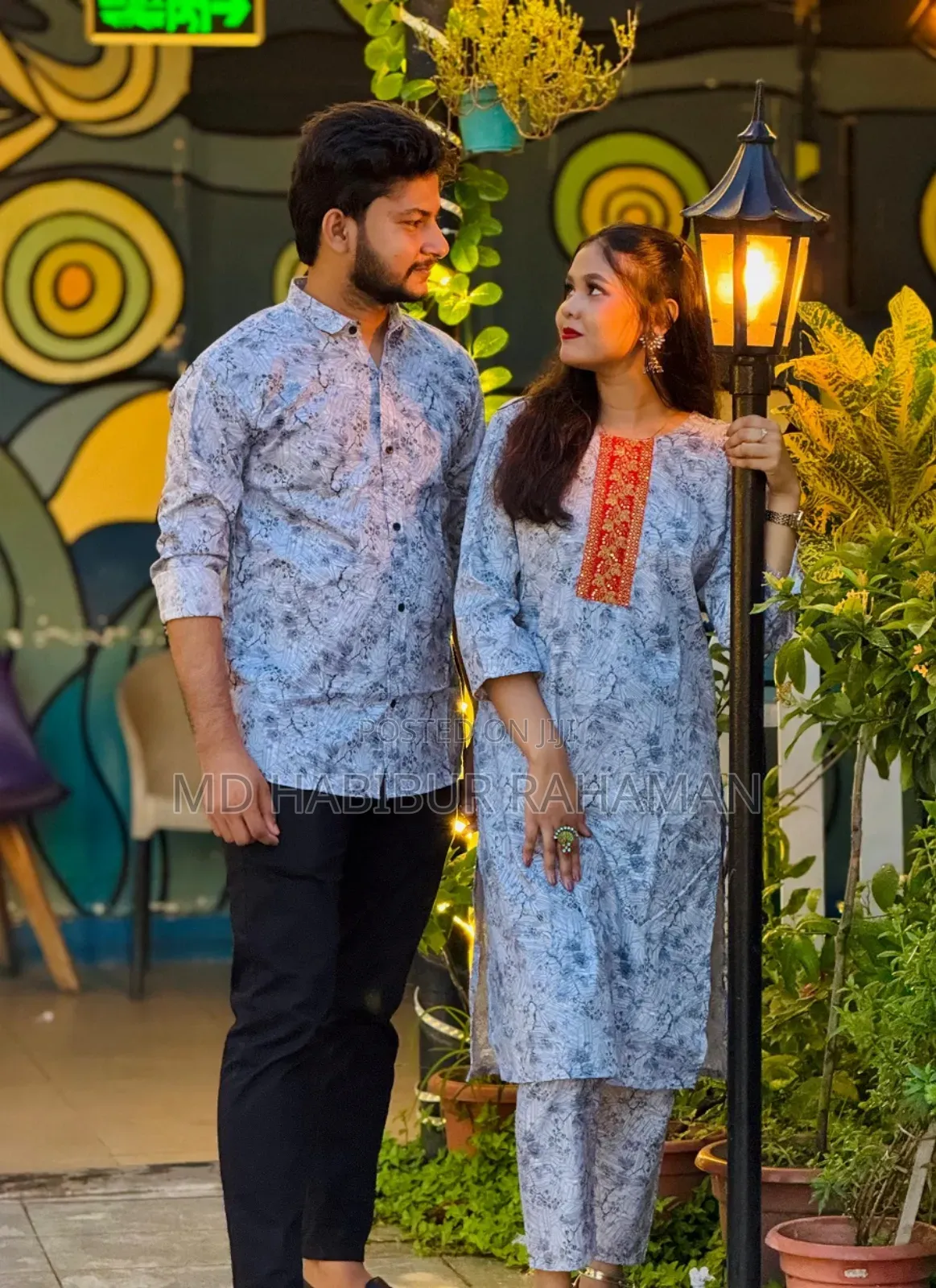 Shirt and Two Piece Couple Dress