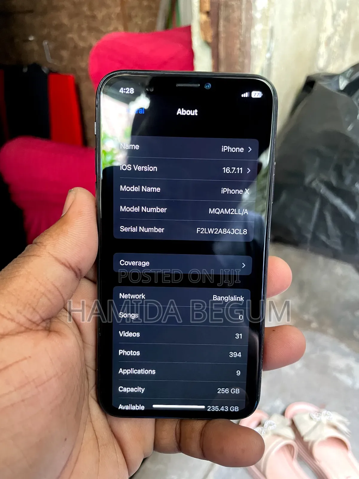 Apple iPhone X 256 GB Black