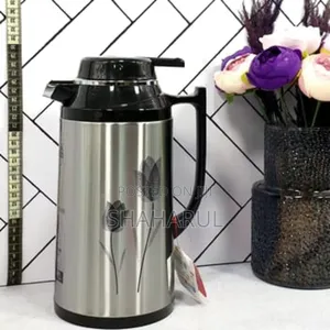 1 Liter Metallic Body Vacuum Push Flask Mixed Color S- 1072 Bb