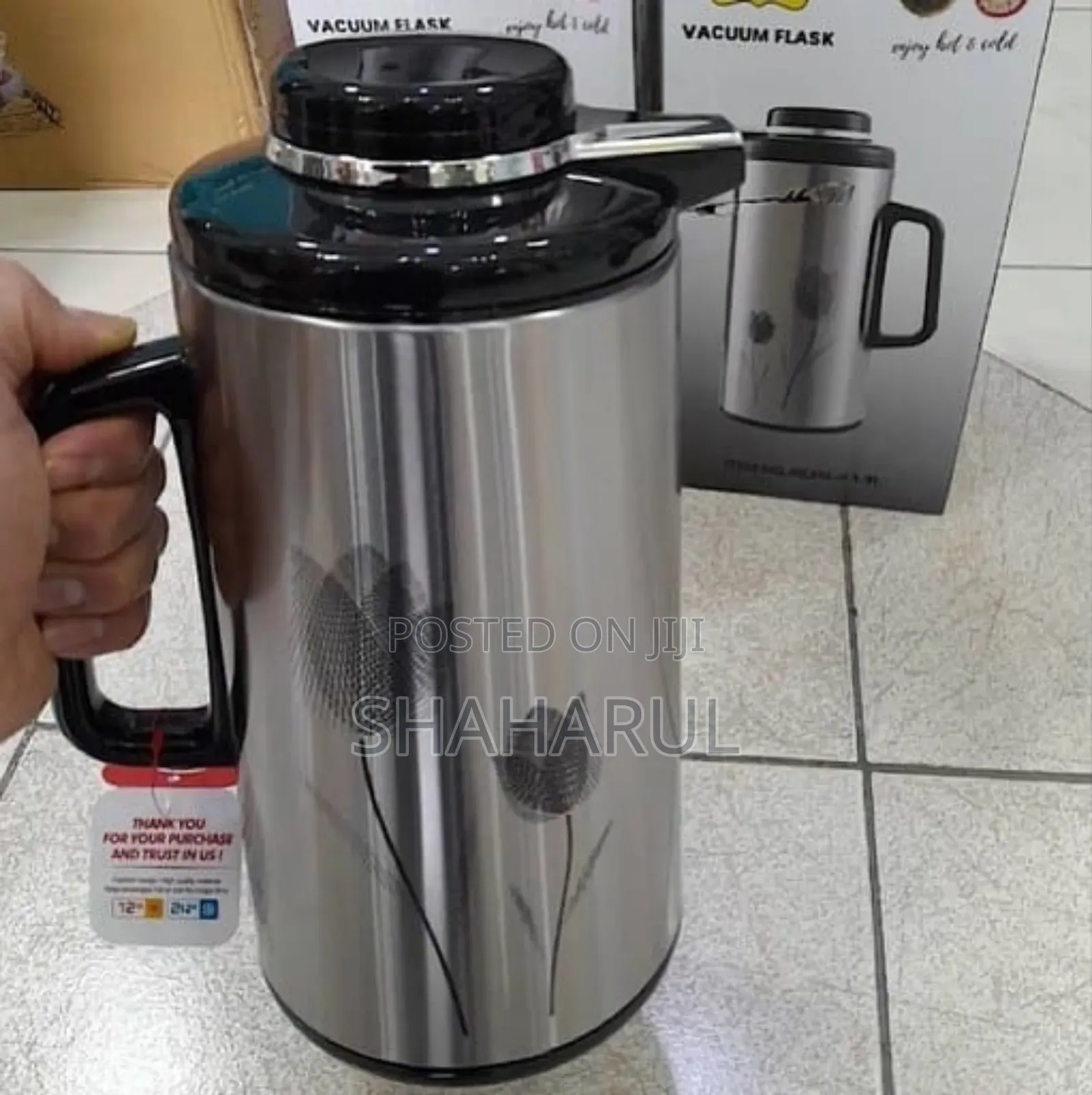 1 Liter Metallic Body Vacuum Push Flask Mixed Color S- 1072 Bb