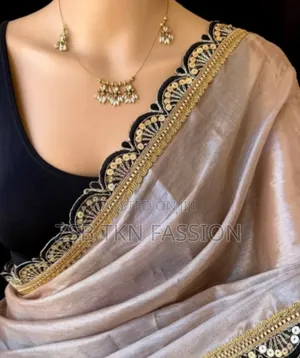 Photo - Sana Silk With Embroidery Lais Work Saree +Blouse New Update Collect