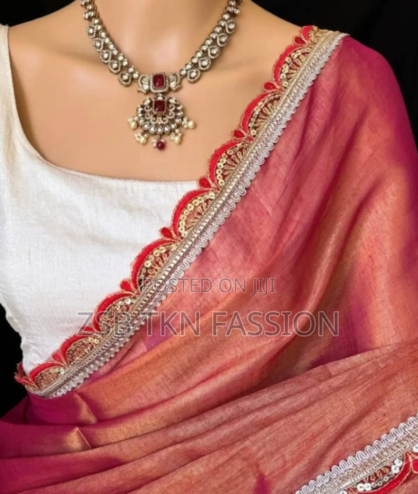 Sana Silk With Embroidery Lais Work Saree +Blouse New Update Collect