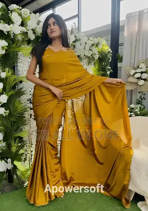 Pure Georgette With Stone Work Saree and Blouse Unstitched