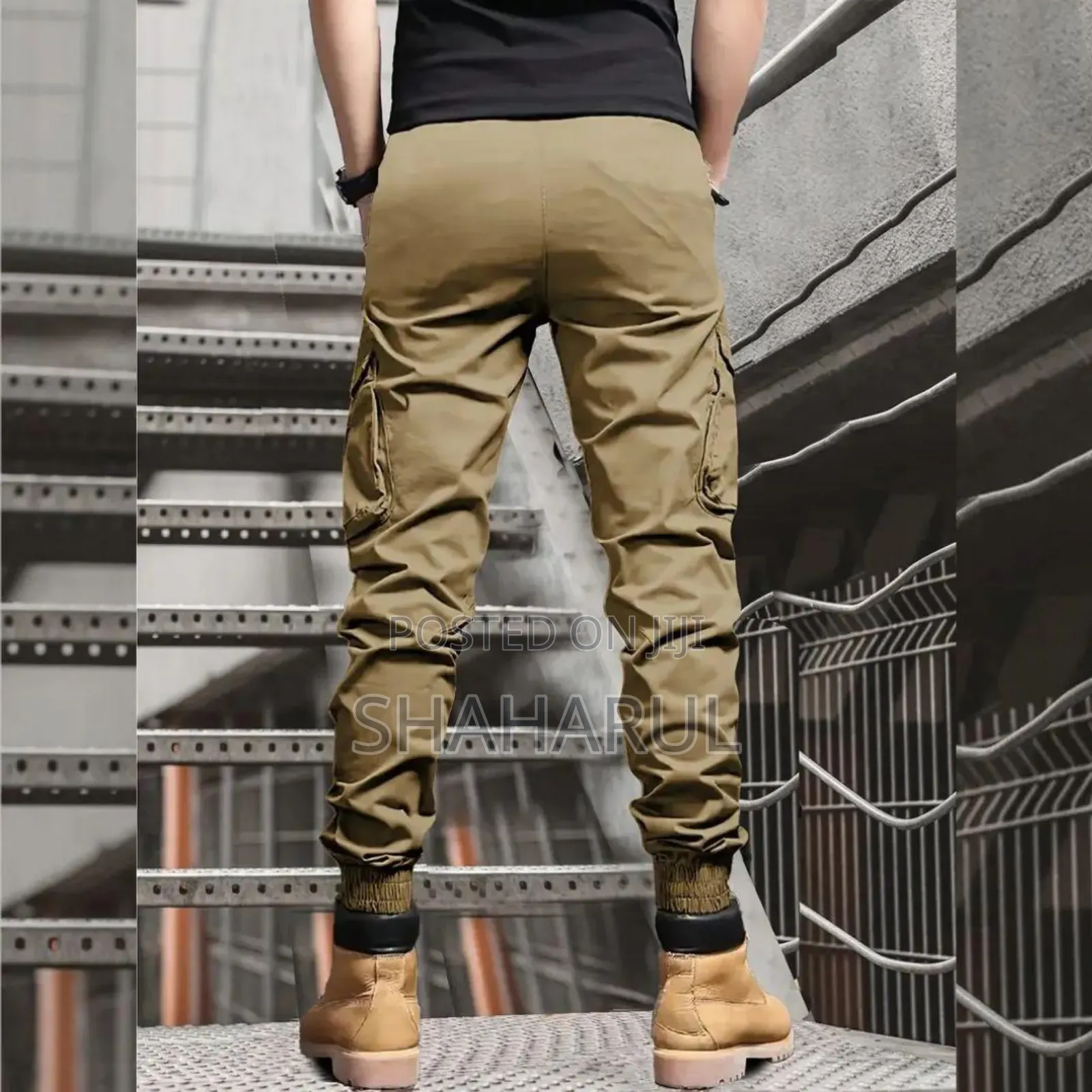 Men's 9-Part Utility Pants, Fashion Casual Jogging Pants,