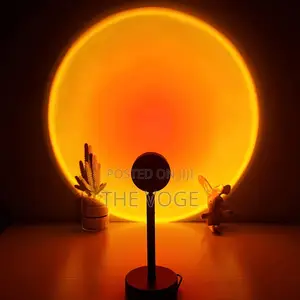 Photo - Sunset Projection Led Rainbow,Night Light Modern Lamp Stand