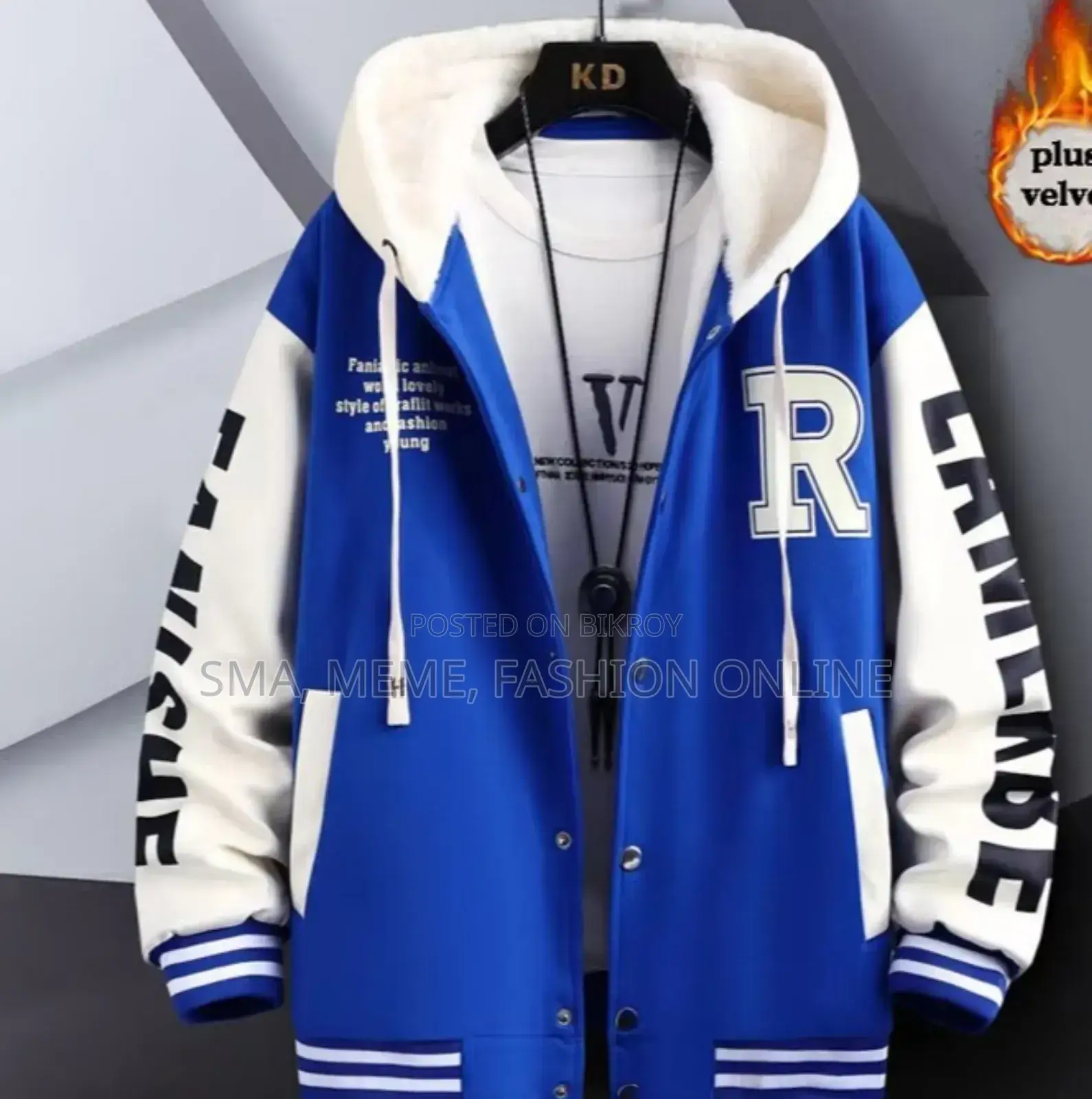 Amvosh Print Button Hoodie