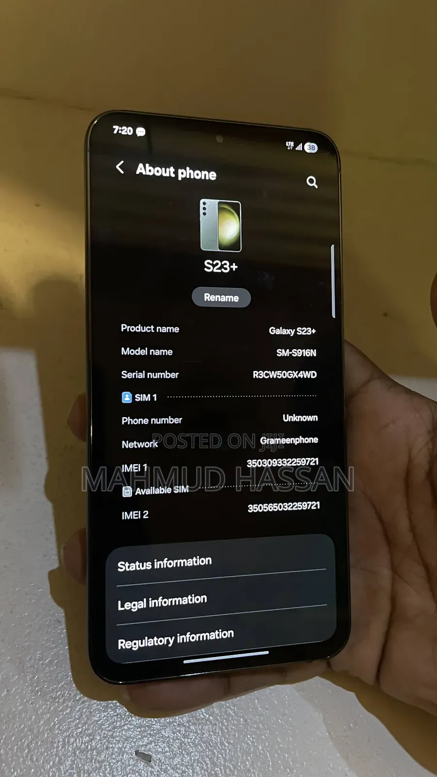 New Samsung Galaxy S23+ 256 GB Green