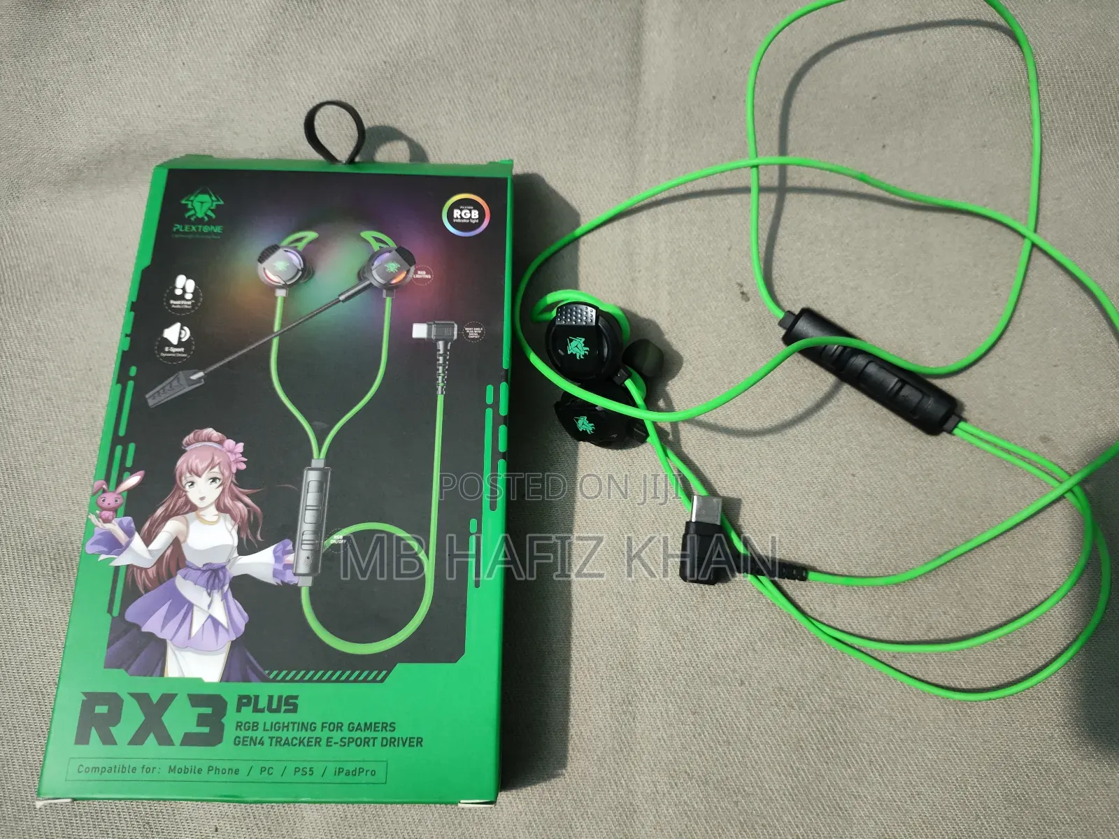 Rx3 Plus আরজিবি গেমিং হেডফোন ব্র্যান্ড নিউ