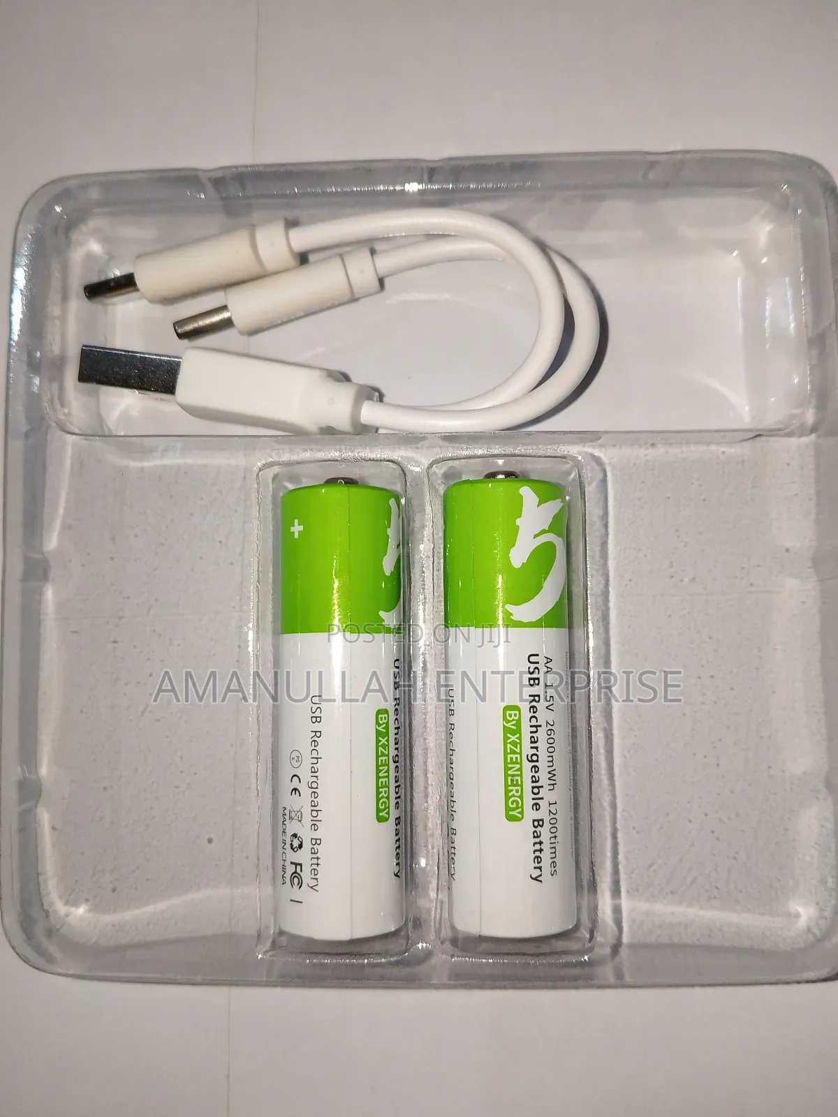 Smarttools 1.5v Aa Rechargeable Battery With a Type-C Charging Cable.