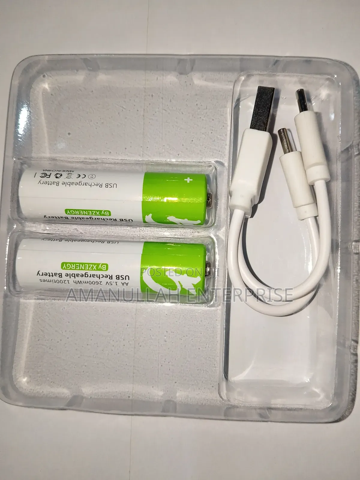 Smarttools 1.5v Aa Rechargeable Battery With a Type-C Charging Cable.