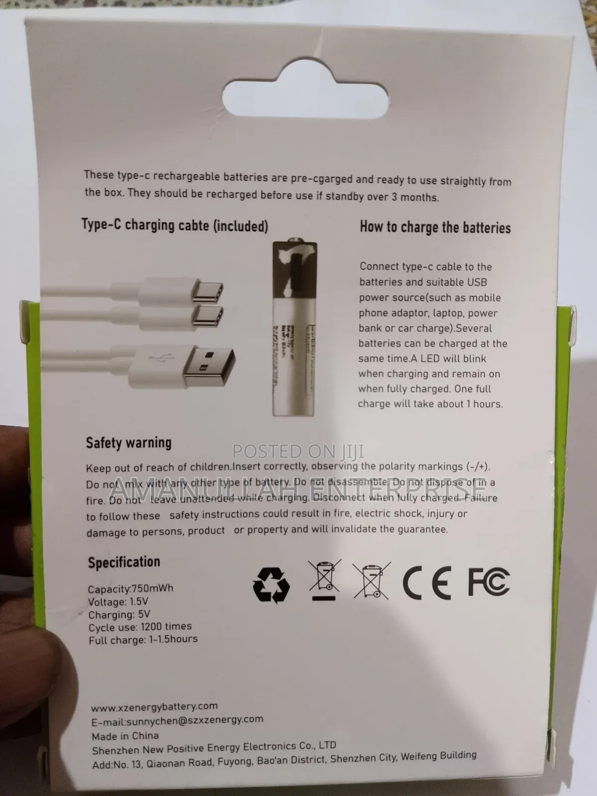 Smarttools 1.2v Aaa Rechargeable Battery With a Type-C Charging Cable.