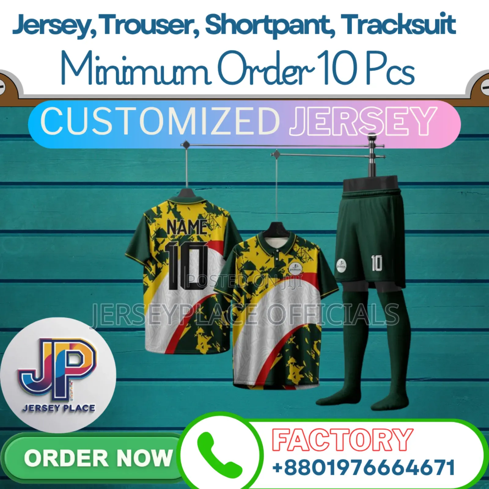 Customized Jersey Minimum Order 10 PCS