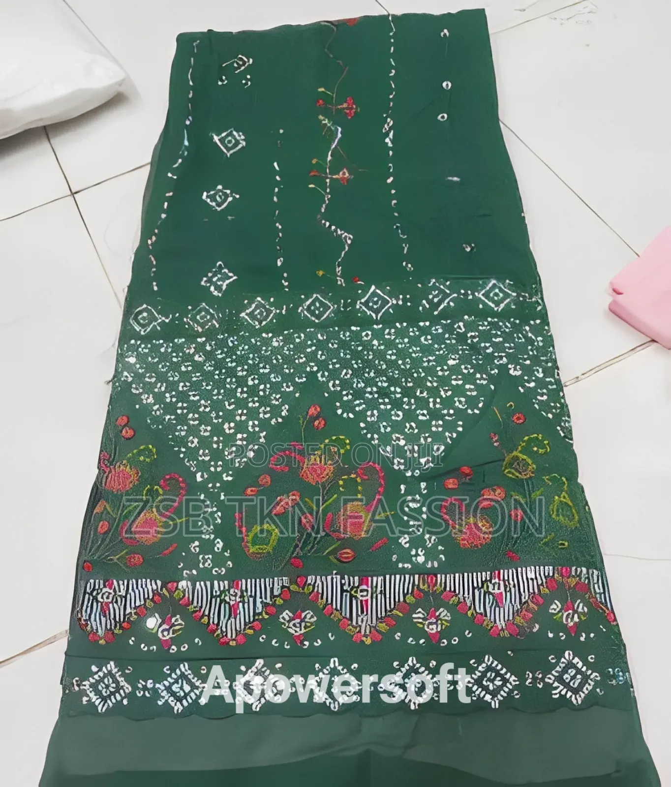 Jorjet With Embroidery and Sequence Work 4 Pics