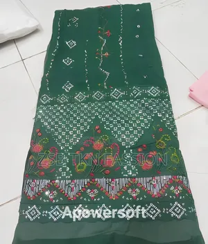 Jorjet With Embroidery and Sequence Work 4 Pics