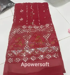 Jorjet With Embroidery and Sequence Work 4 Pics