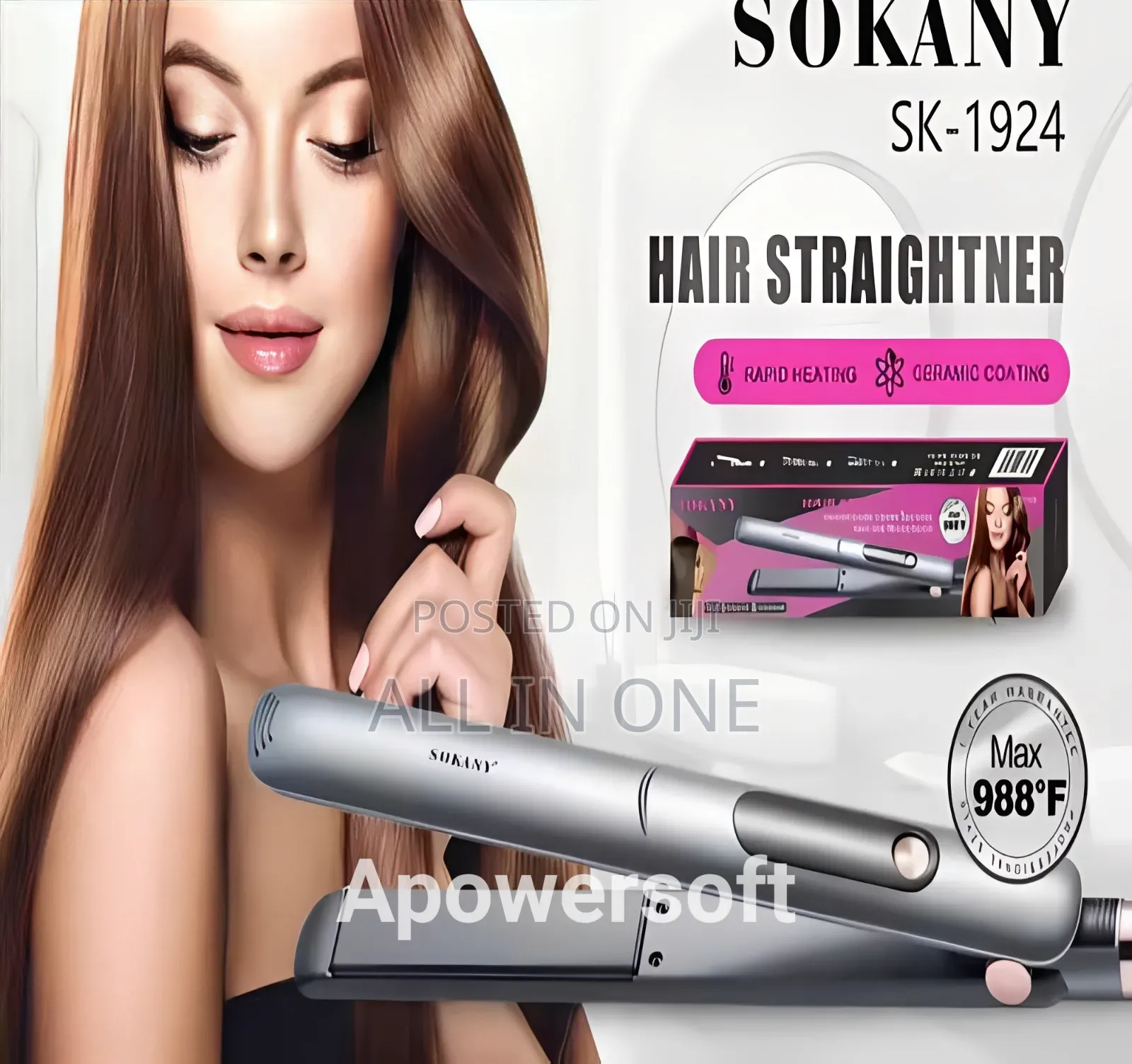 Sokany Sk-1924 Professional Hair Straightener High Quality