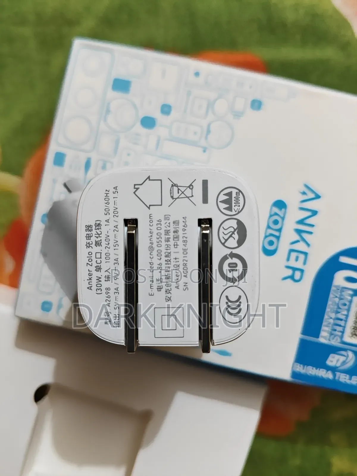 Anker Zolo 30w Fast Charger and Fast Cable Type C to Type C