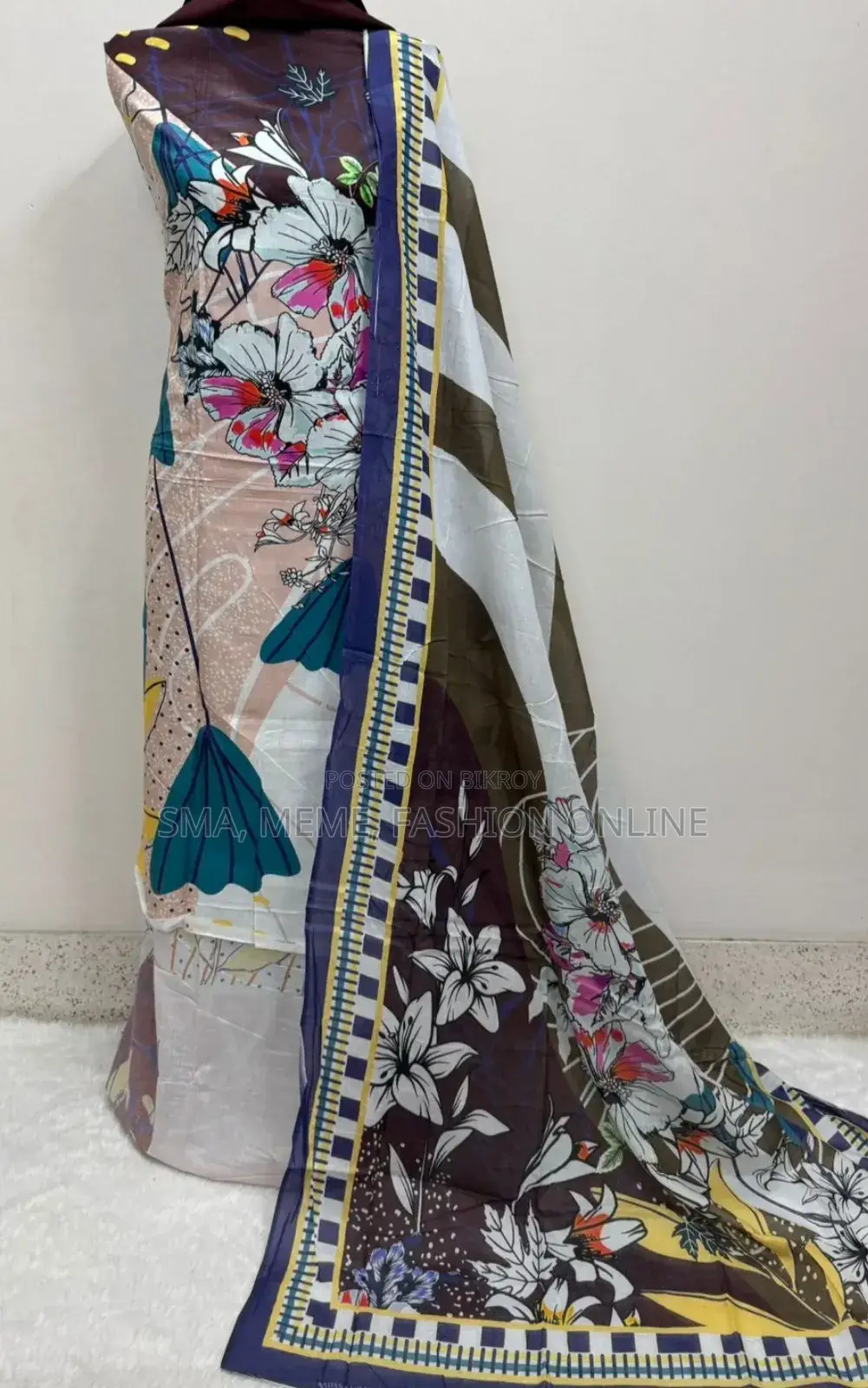 ডিজিটাল প্রিন্ট কটন থ্রি পিস