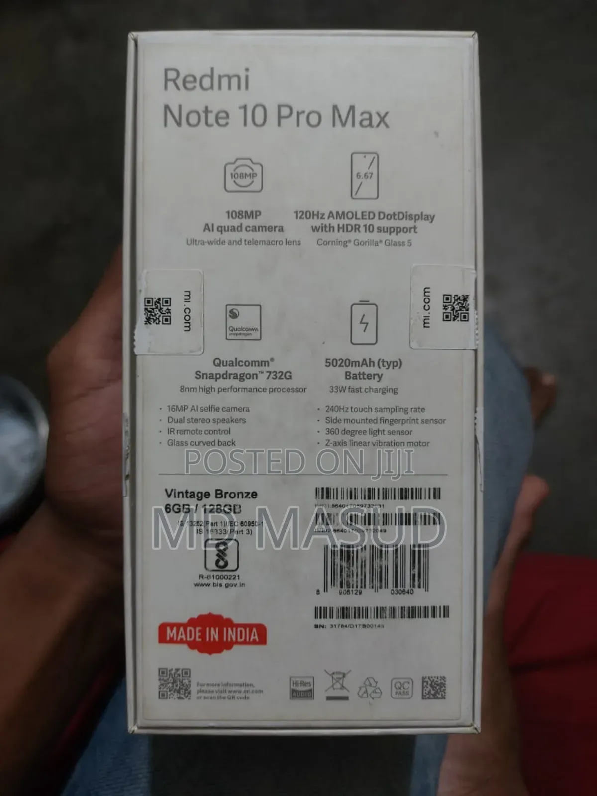 Xiaomi Redmi Note 10 Pro Max 128 GB Rose Gold