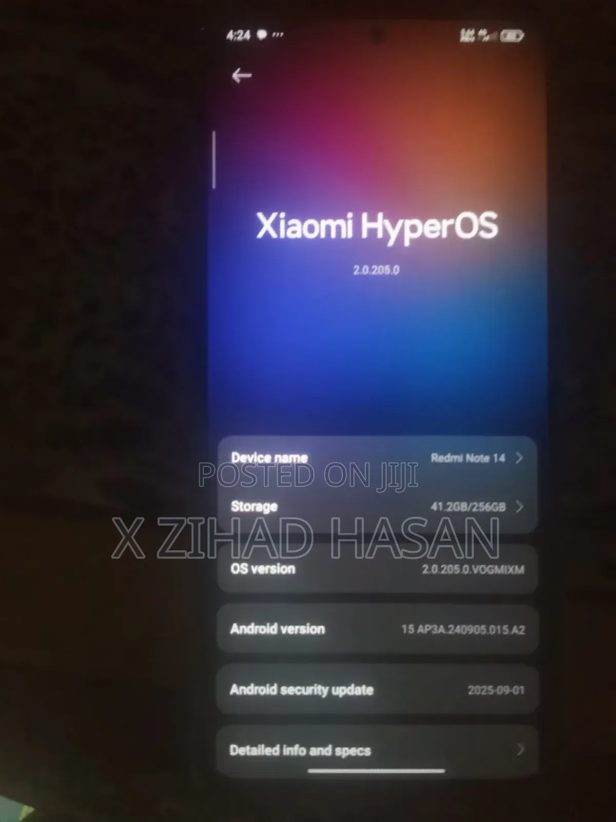 Xiaomi Redmi Note 14 256 GB Black