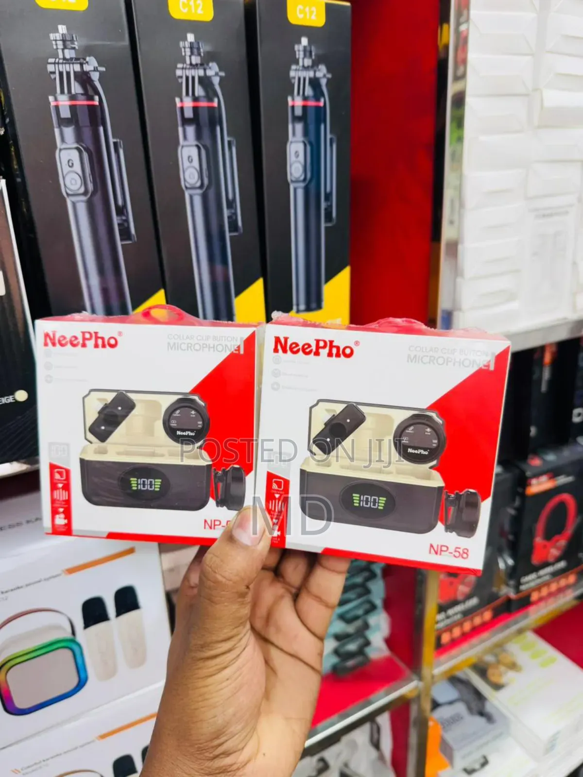 Neepho Np-58 Wireless Collar Clip Button Microphone