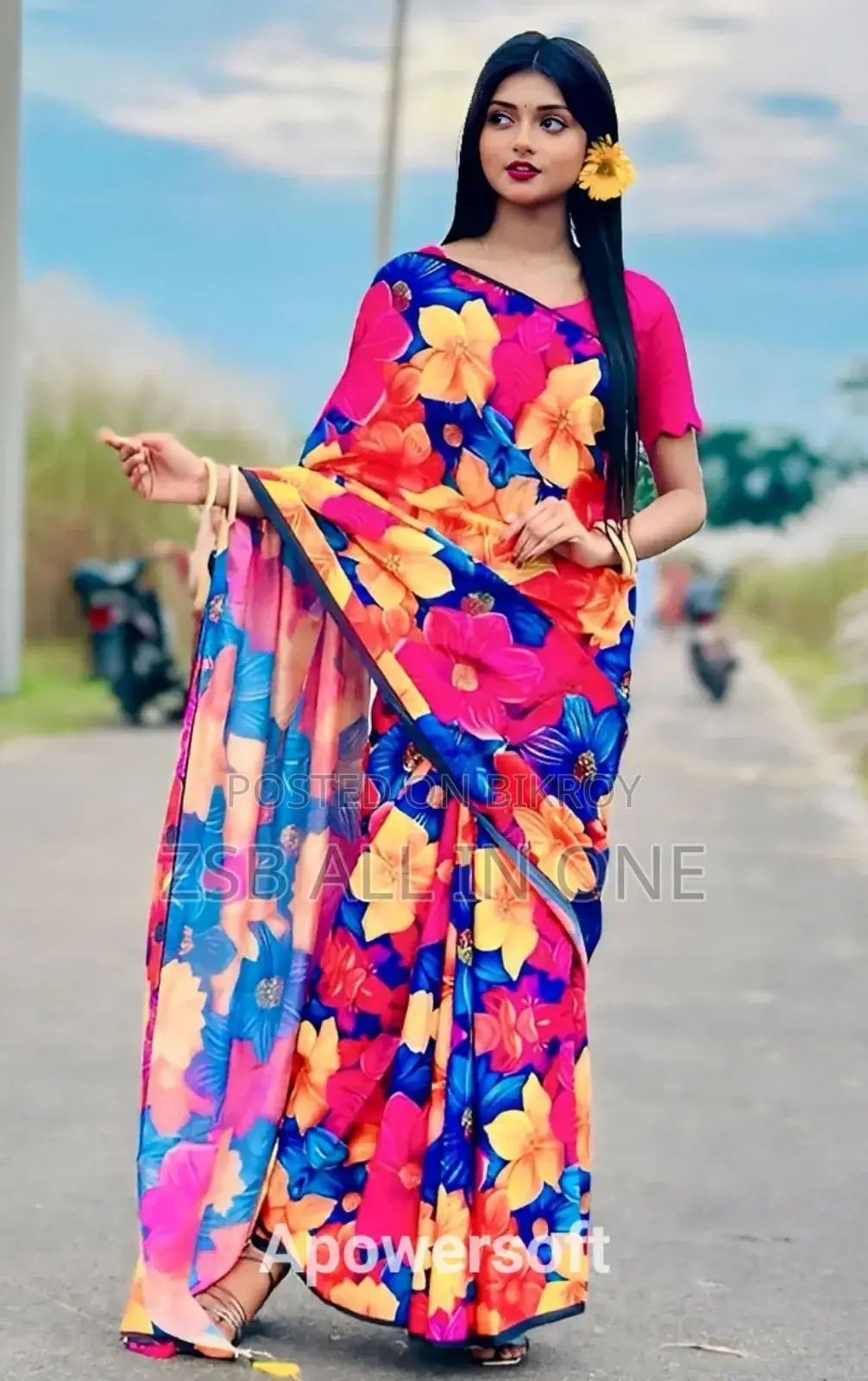 Digital Print Sharee With Blouse PCS Update Collection